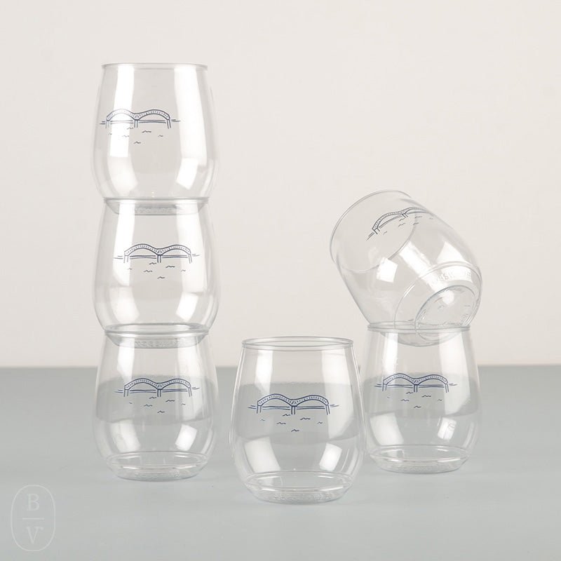 Tossware MEMPHIS PRINTED WINE GLASS PACK OF 6