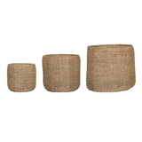 Bloomingville NATURAL WOVEN SEAGRASS BASKET