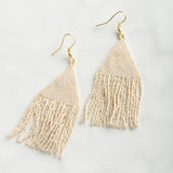 Ink and Alloy LEXIE LUXE PETITE FRINGE EARRINGS Ivory