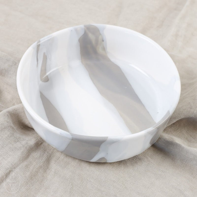 Alex Marshall Studios URBAN SERVING BOWL Grey_White Stripe