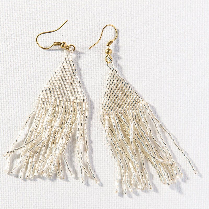 Ink and Alloy LEXIE LUXE PETITE FRINGE EARRINGS Silver