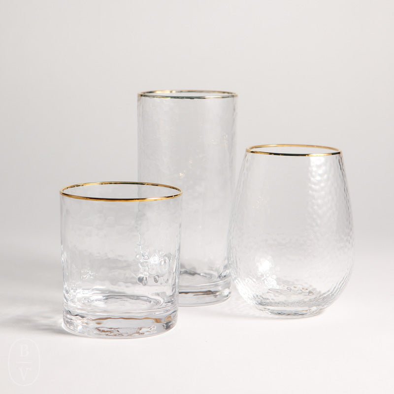 Zodax NEGRONI HAMMERED HIGHBALL GLASS