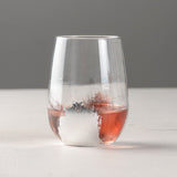Elm Design HAND PAINTED SILVER LEAF STEMLESS WINE GLASS