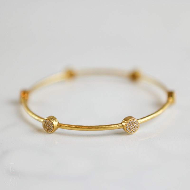 Julie Vos MILANO LUXE BANGLE BRACELET Pave Cubic Zirconia