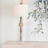 GOLD FLOAT LAMP WITH ACRYLIC BASE - Ferro Designs