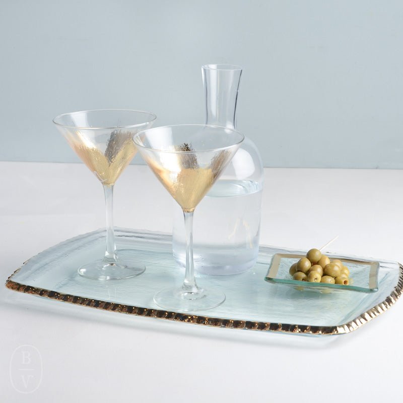 Hand Painted Gold Leaf Stemmed Martini Glass By Elm Design – Bella Vita  Gifts & Interiors