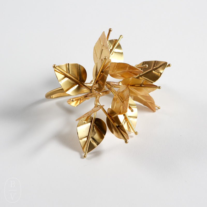 Kim Seybert BOUGAINVILLEA NAPKIN RING Gold