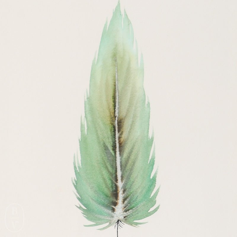 SMALL FRAMED FLOATED FEATHER PAINTING - SERIES 11 NO 8 - By Lacey