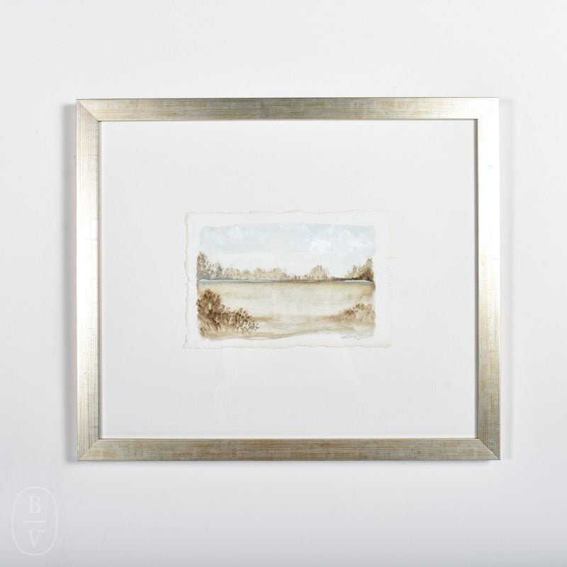 PEACE LANDSCAPE DECKLE EDGE FRAMED PAINTING - SERIES 2 NO 2 - By Lacey