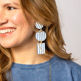 Sunshine Tienda BLUE STRIPE HARBOR EARRINGS