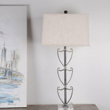 Ferro Designs IRON SHIELD LAMP WITH ACRYLIC BASE