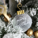 Mudpie LAYERED GOLD SILVER METAL ORNAMENT Merry Christmas