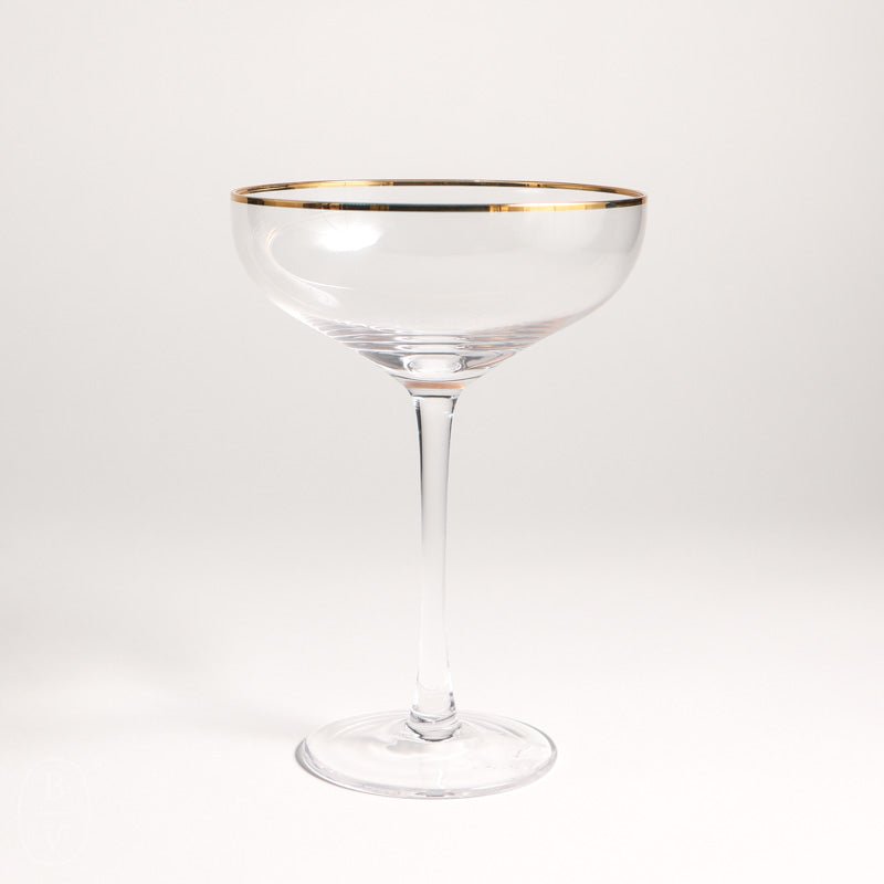 Zodax MARTINI GLASS WITH GOLD RIM