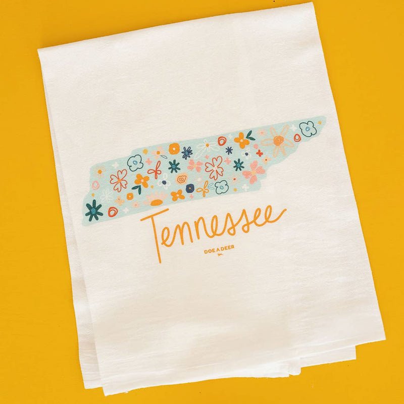 Doe A Deer TENNESSEE FLORAL KITCHEN TOWEL