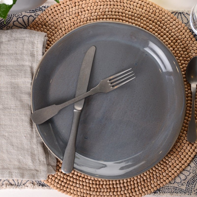 Alex Marshall Studios SLIM ROUND DINNER PLATE Blue Gray