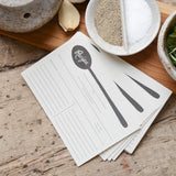 Rifle Paper Co RECIPE CARDS Charcoal Spoon