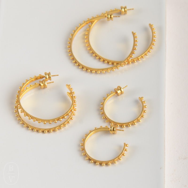 Wholesale Gold Hammered Hoops Earrings by Sosie Designs Jewelry