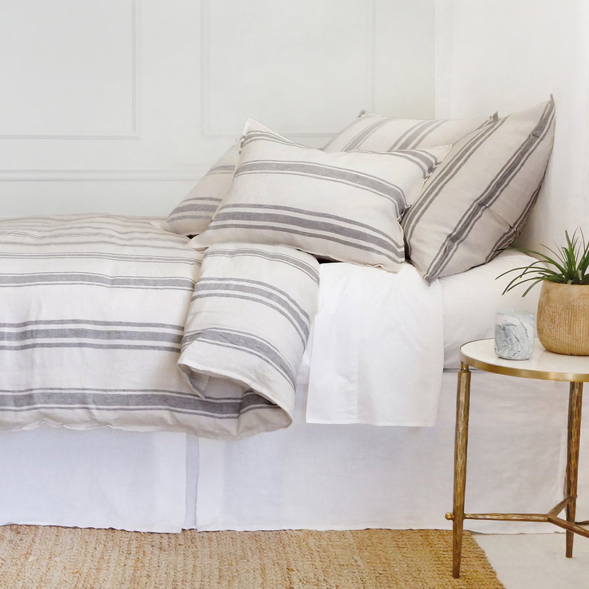Pom Pom At Home JACKSON SHAM Flax_Midnight