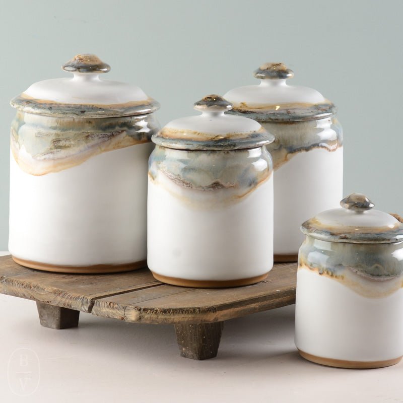 Etta B Pottery CANISTER SET OF FOUR Magnolia