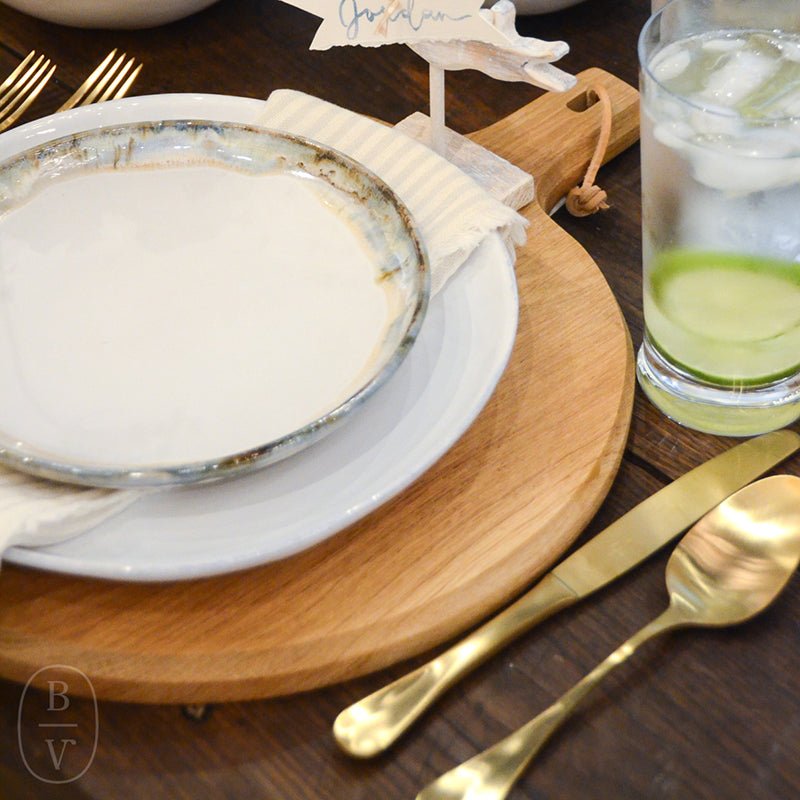 Casafina by Costa Nova OAK WOOD ROUND CUTTING BOARD