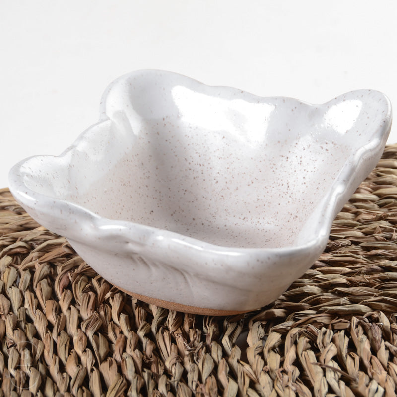 Etta B Pottery SQUARE SNACK BOWL Simply White