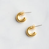 Virtue THICK MINI HUGGIE EARRINGS Gold