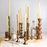 Creative Co-op UNSCENTED TWISTED TAPER CANDLE SET OF 2