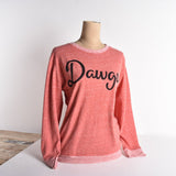 DAWGS RED SCRIPT SWEATSHIRT - The Chester Drawer
