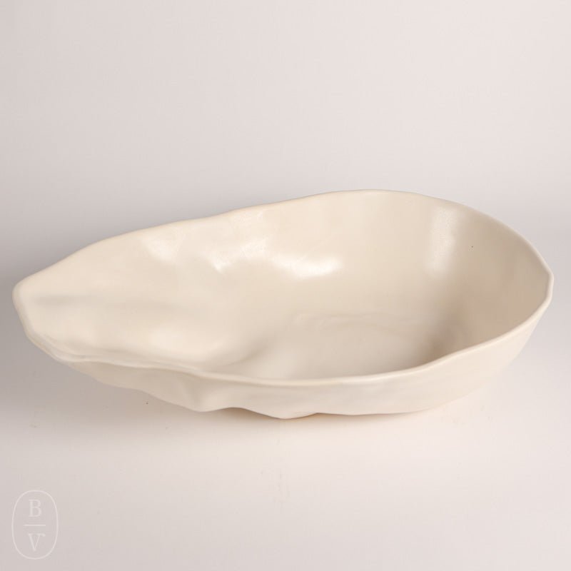 Alex Marshall Studios OVAL RIPPLE BOWL Matte White Large