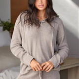 COZYCHIC ULTRA LITE RIBBED HENLEY HOODIE - Barefoot Dreams