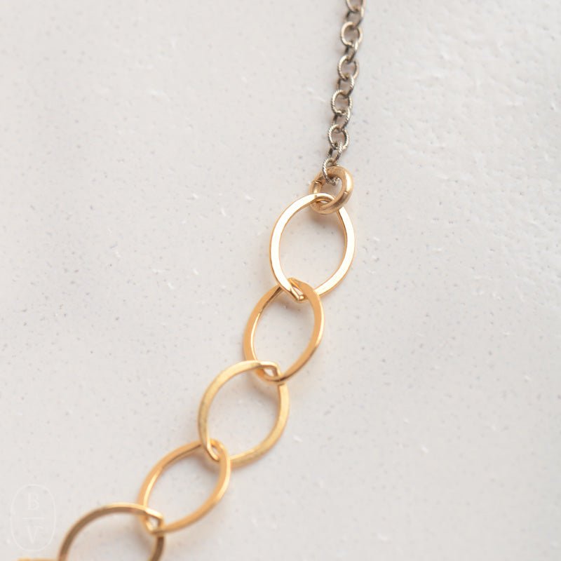 Ellen Hays Jewelry DAINTY RINGS OXIDIZED CHAIN N2053 NECKLACE