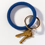 Ink and Alloy CHLOE SEED BEAD KEY RING Lapis