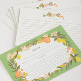 Rifle Paper Co RECIPE CARDS Citrus Floral