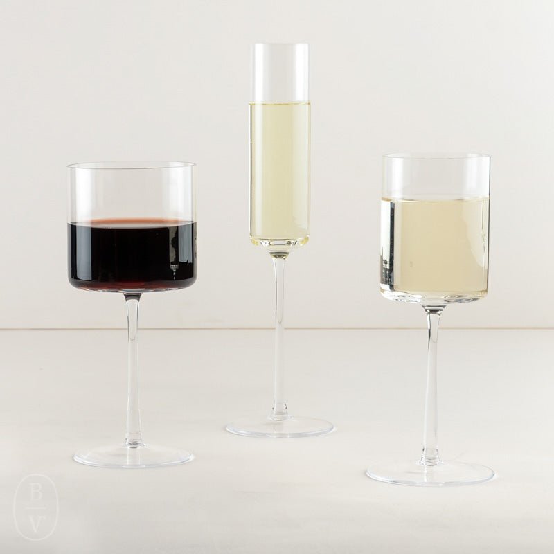 Edge Square Champagne Glass Flute + Reviews | Crate & Barrel
