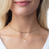 eNewton Design SIGNATURE CROSS GOLD CHARM NECKLACE