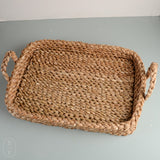 Creative Co-op BANKUAN BRADED TRAY WITH HANDLES