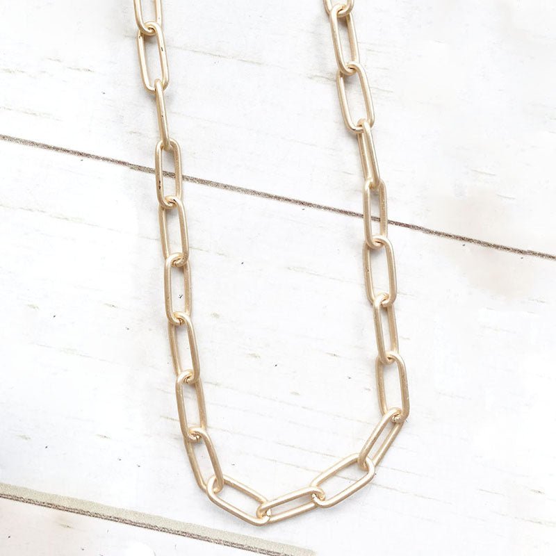 Virtue XL PAPERCLIP CHAIN NECKLACE Gold