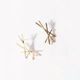 Ink and Alloy SMALL STICK CLUSTER POST EARRINGS Brass