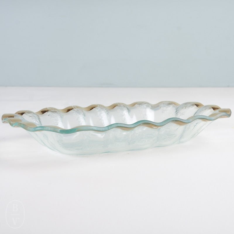 Annieglass RUFFLE RECTANGULAR BOWL