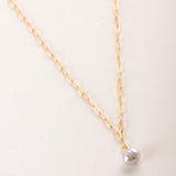 Virtue GOLD PAPERCLIP CHAIN MINI PEARL NECKLACE Grey 16