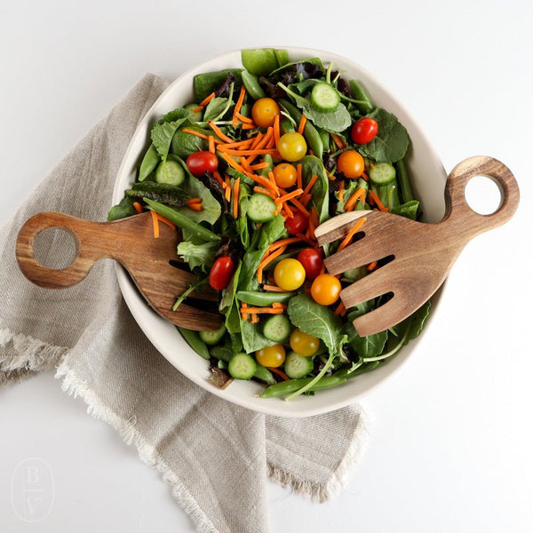 Acacia Wood Salad Server Set By Bloomingville - Chic Serving – Bella Vita  Gifts & Interiors