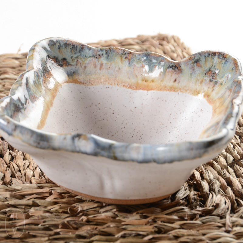 Etta B Pottery SQUARE SNACK BOWL Magnolia