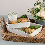 Creative Co-op BANKUAN BRADED TRAY WITH HANDLES