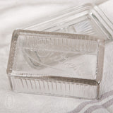 Creative Co-op PRESSED GLASS BUTTER DISH