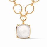 Julie Vos ANTONIA STATEMENT NECKLACE Iridescent Clear Crystal