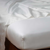 Bella Notte Linens BRIA FITTED SHEET Winter White