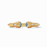 Julie Vos CANNES DEMI CUFF BRACELET Iridescent Chalcedony Blue