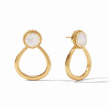 Julie Vos FLORA STATEMENT EARRINGS Mother of Pearl