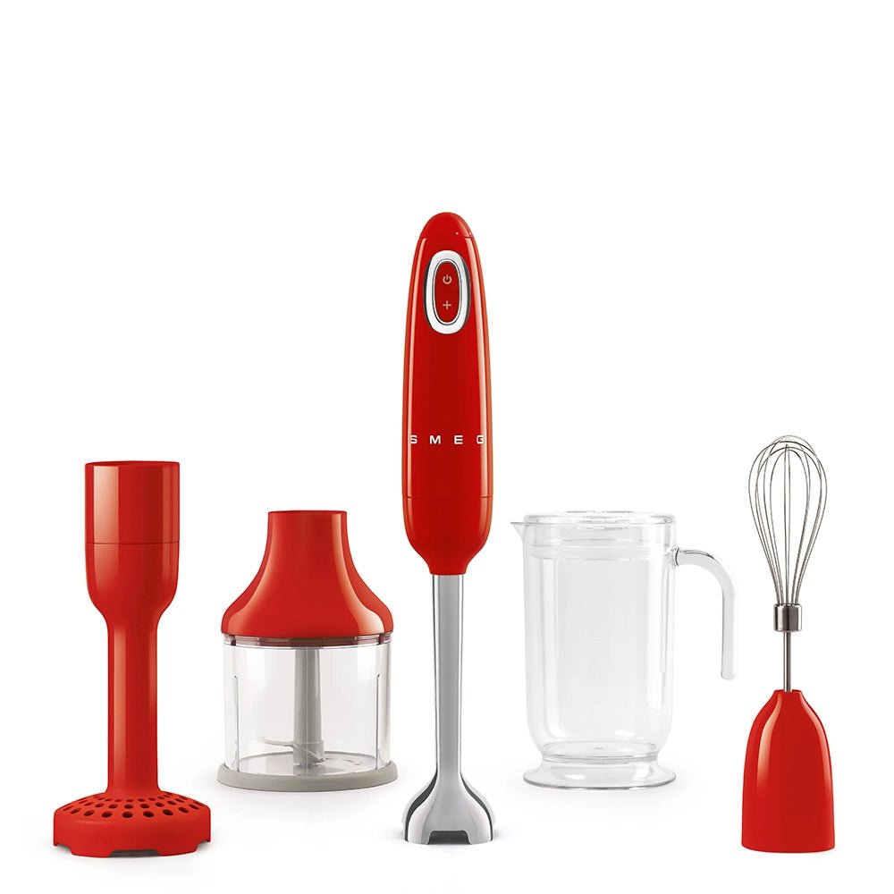 SMEG TRITAN HAND BLENDER WITH ACCESSORIES Red