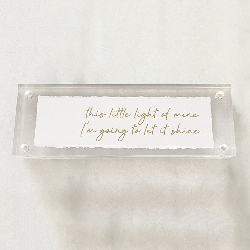 Eva Belle ACRYLIC SIMPLE SMALL This LIttle Light 2x6